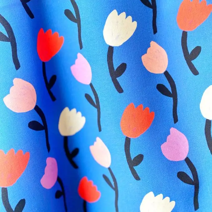 TULIPES BLU MAGLIA A COSTE AL METRO