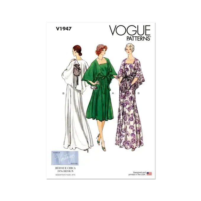 Patron Vogue 1947Y5 - Vogue vintage verso 1976 dal 46 al 54
