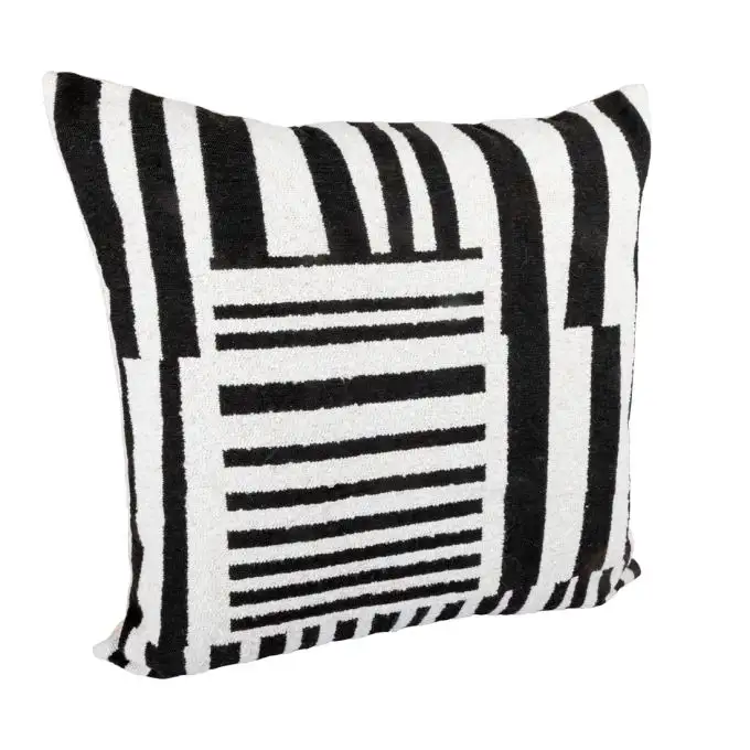 Copridivano a righe nere e bianche 40x40cm