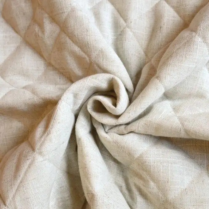 Tessuto trapuntato polylin unito lino 280