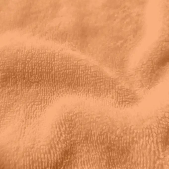 Tessuto spugna bambù morbido unito melone arancione