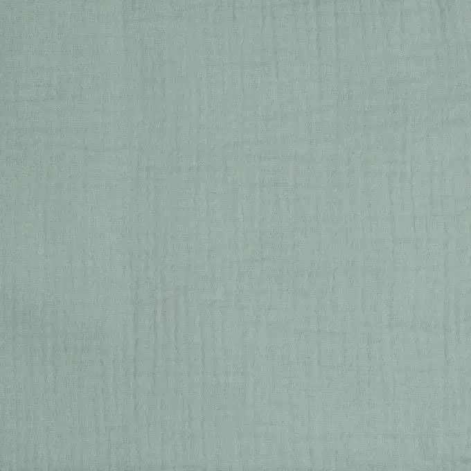 Tessuto doppio garza unito bio blu grigio chiaro