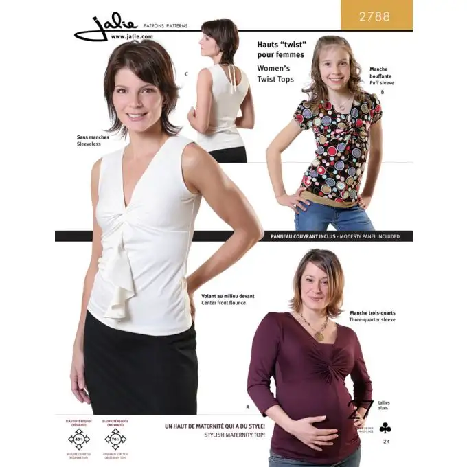 Cartamodello Jalie 2788 top twist bambino adulto