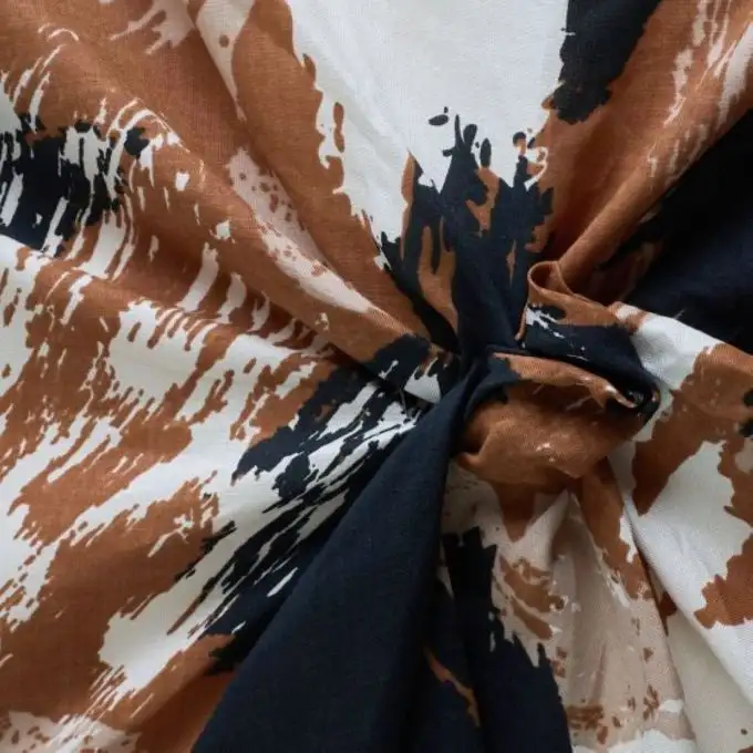 Tessuto viscosa Mira Pecan Pie - Atelier Brunette