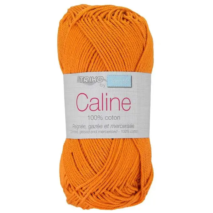 Palla di filato Caline 50g 100% cotone mercerizzato - Col. 120 Arancione