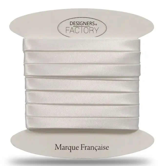 Nastri in sbieco di raso bianco 9mm - 10 metri - designers-factory