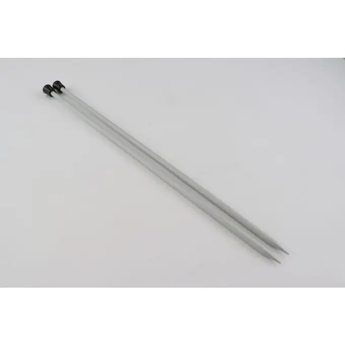 Aghi da maglia estremità unica basix alluminio grigio 40 cm x 7.00 mm - Knit Pro