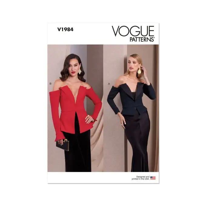 Modello Vogue V1984Y5 Donna Top aderente 46 a 54