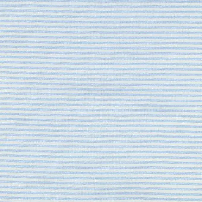 Tessuto oxford bio righe sottili blu cielo