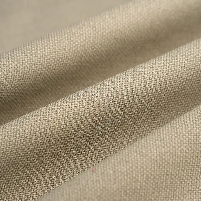 Tessuto similpelle effetto intrecciato ecru