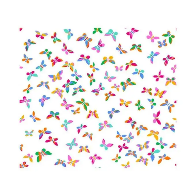 Tessuto cotone farfalle