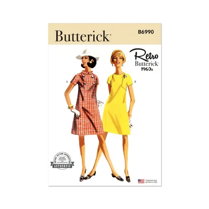 Modello Butterick B6990Y5 Donna Abito 46 a 54