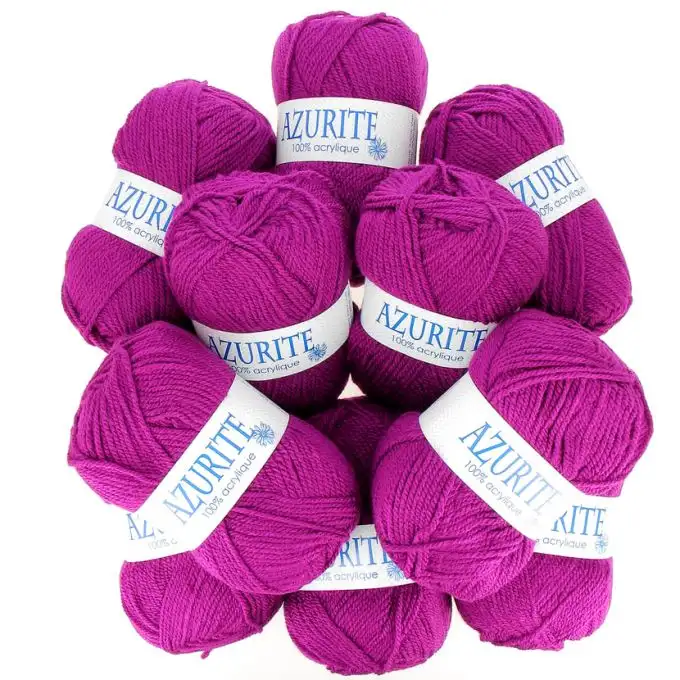 Set di 10 gomitoli di filato Azurite 50g 100% acrilico - Col. 31873 Viola Chiaro