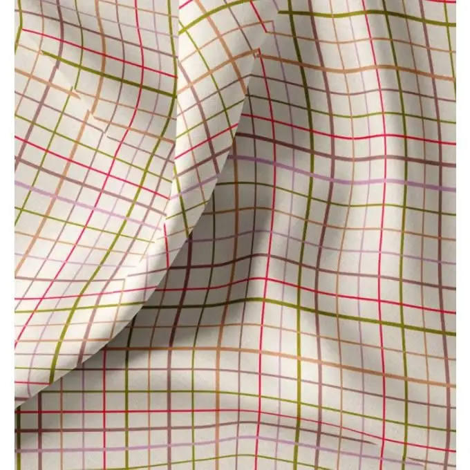 Tessuto rivestito a quadri multicolore