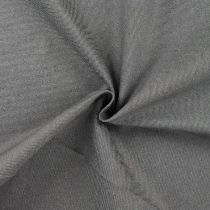 Tessuto denim cotone elasticizzato unito antracite