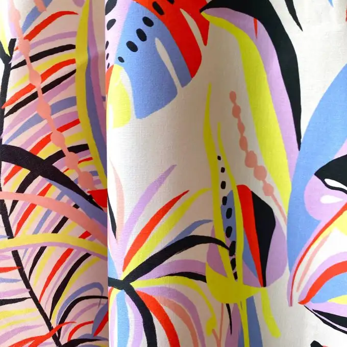 TROPICAL BLOCK BEIGE PANAMA TOILE AL METRO