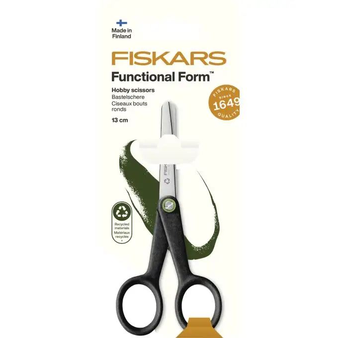 Forbici a punta tonda Functional form ReNew 13 cm - Fiskars