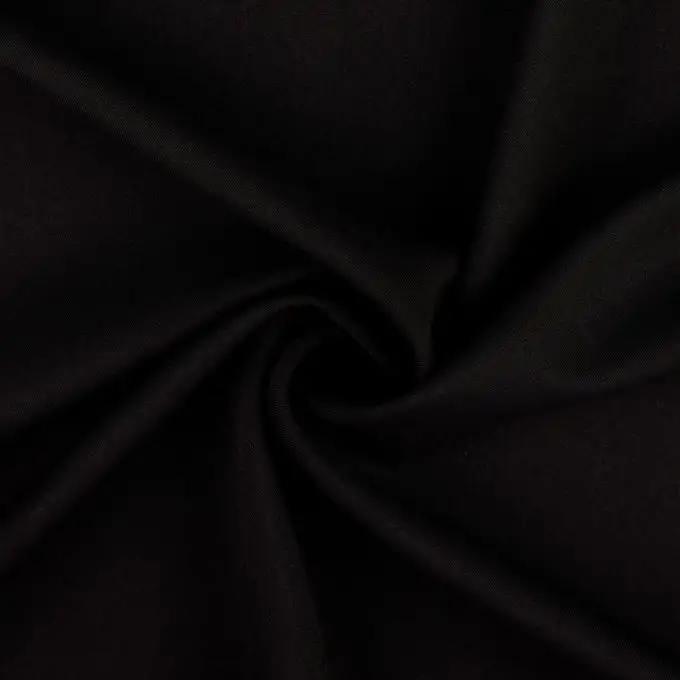 Tessuto gabardine poliestere uomo nero