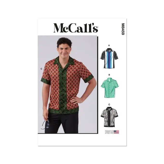 Modello Mc Call's M8459BB Camicia bowling Uomo dalla 44 alla 52