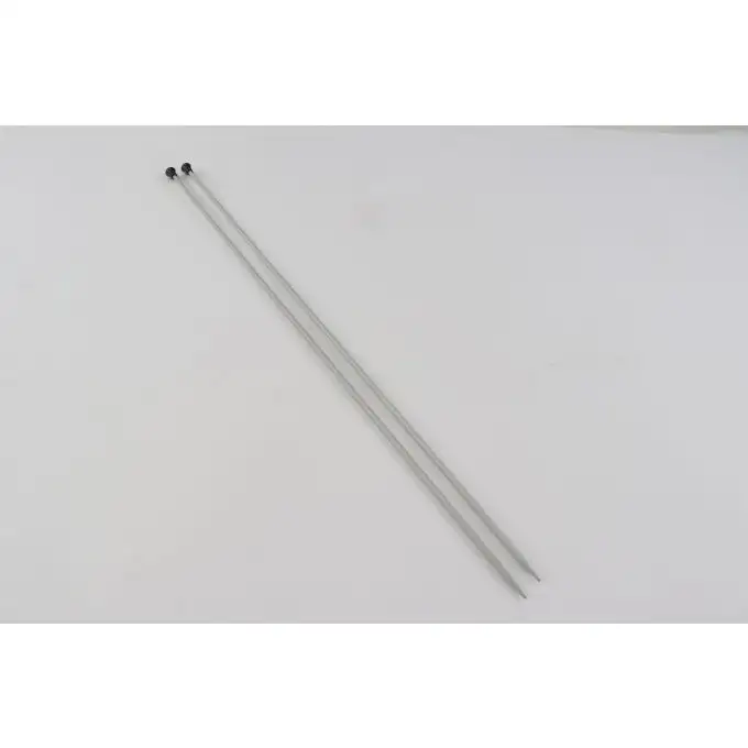 Aghi da maglia estremità unica basix alluminio grigio 40 cm x 3.00 mm - Knit Pro