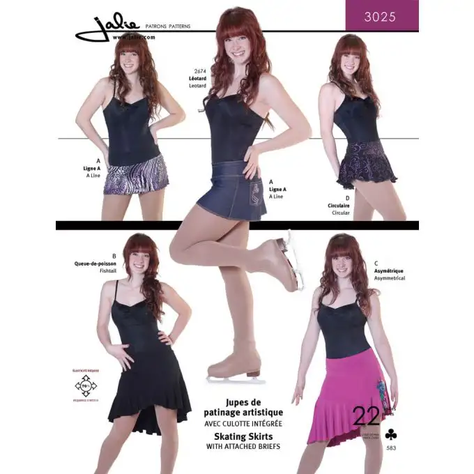 Modello Jalie 3025 gonne pattinaggio danza bambino adulto