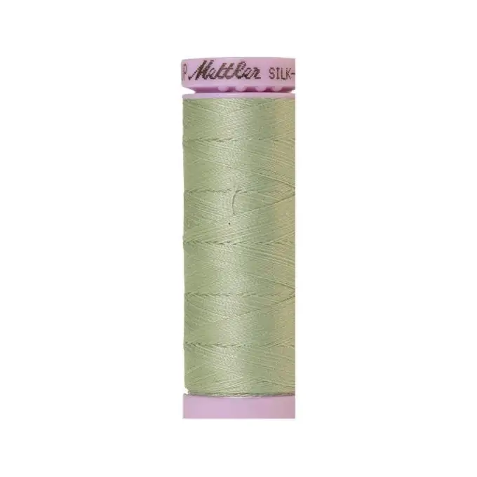 Bobina di filo mettler silk finish cotone 150m verde tilleul col 1095
