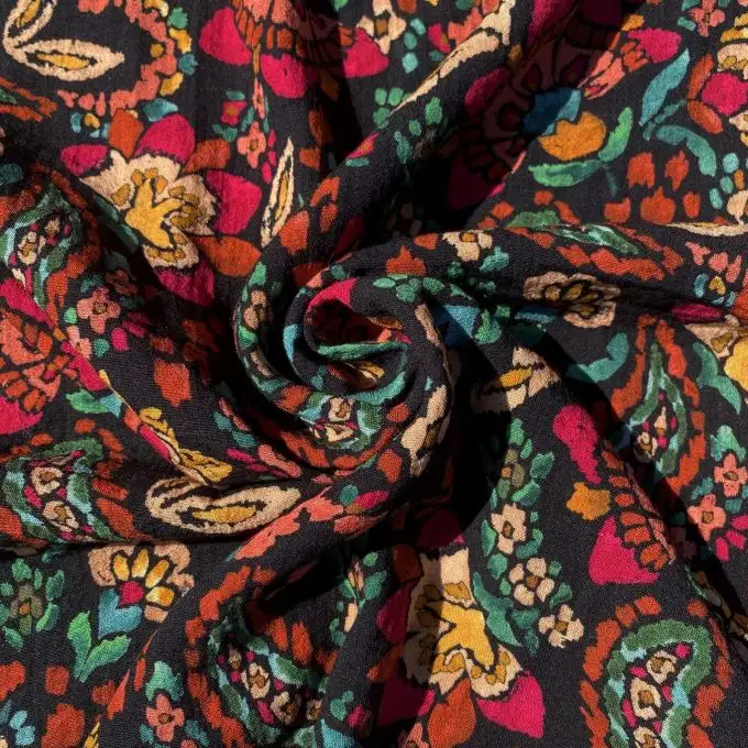 Tessuto viscosa infiammato Bohemian - My Dress Made