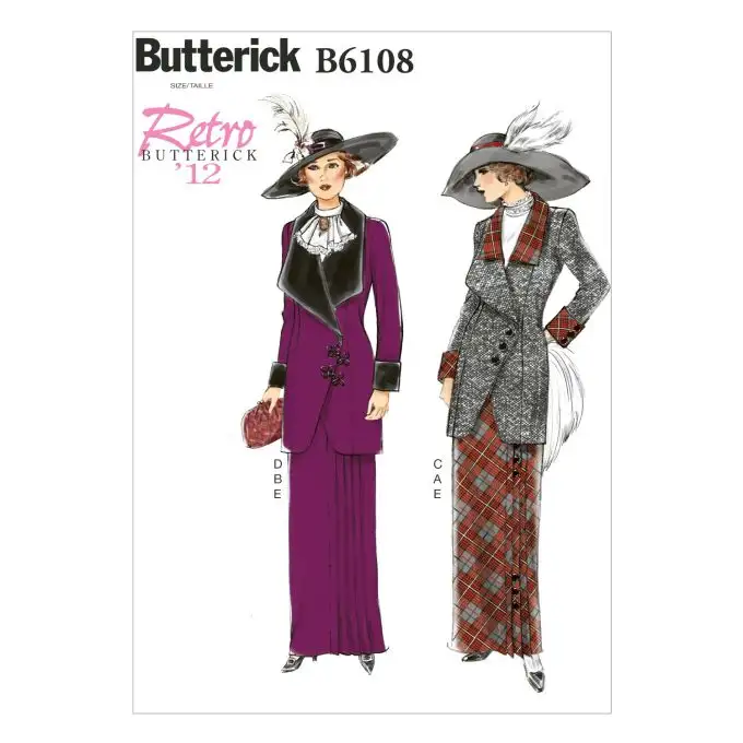 Patron Butterick B6108A5 gonna giacca donna 34-42