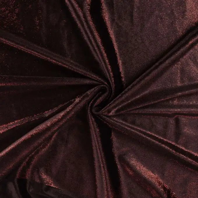 Tessuto velluto lucido rosso