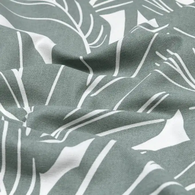 Tessuto stampato foglie XXL verde