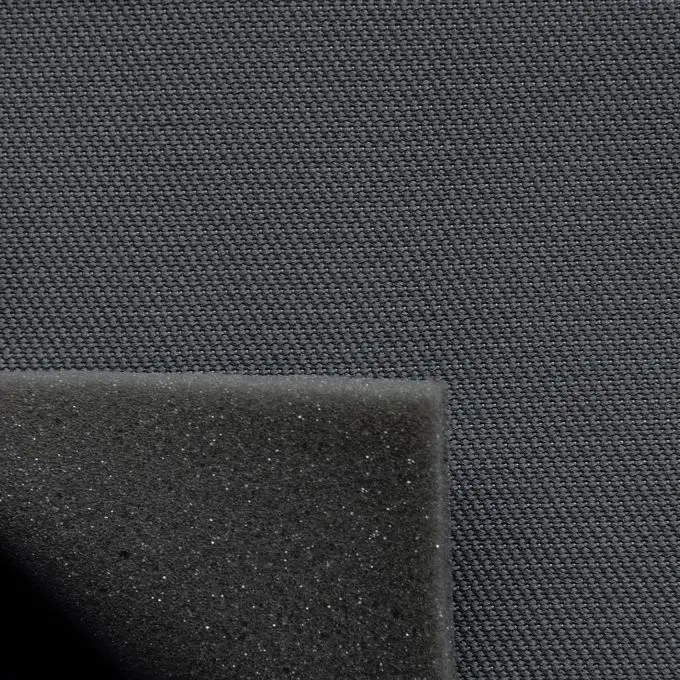 Tessuto in schiuma rete grigia finitura opaca tessitura intrecciata