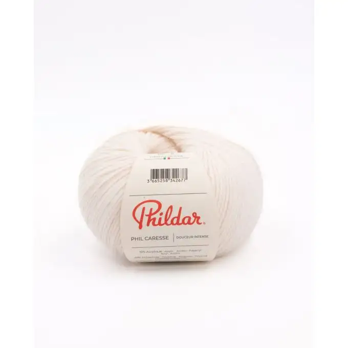 Pelote di filato Phildar Caresse avorio