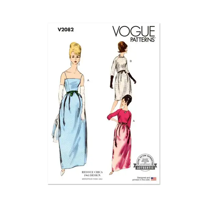 Modello Vogue V2082B5 Donna Abito da sera 36 a 44