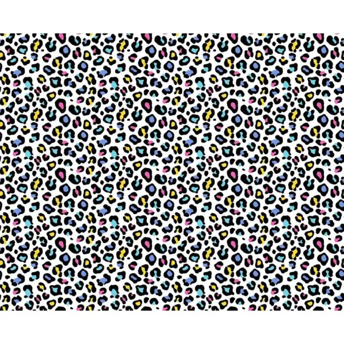 Tessuto patchwork leopardato colorato