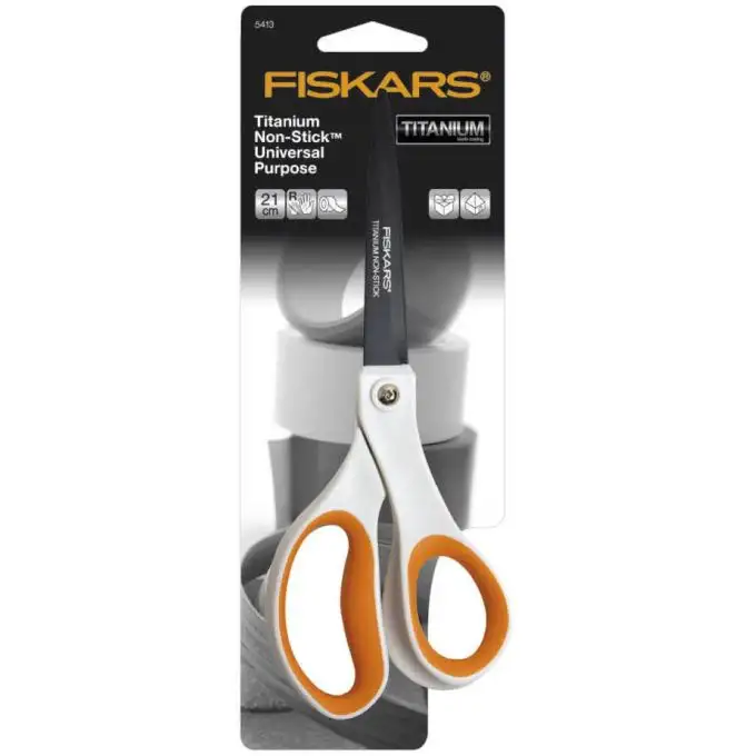 Forbici diritte antiaderenti universali titanio 21 cm - Fiskars