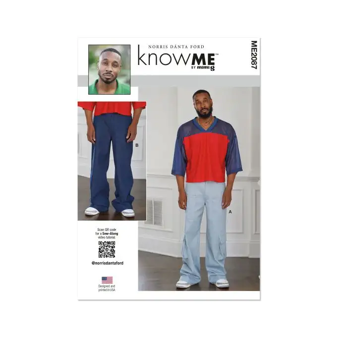 Jeans a gamba larga con cintura 56-64 Patron Know Me ME2087BB