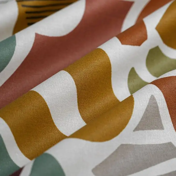 Tessuto cretonne rivestito Miro curry