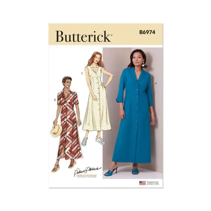 Modello Butterick B6974B5 Donna Abito camicia da 36 a 44