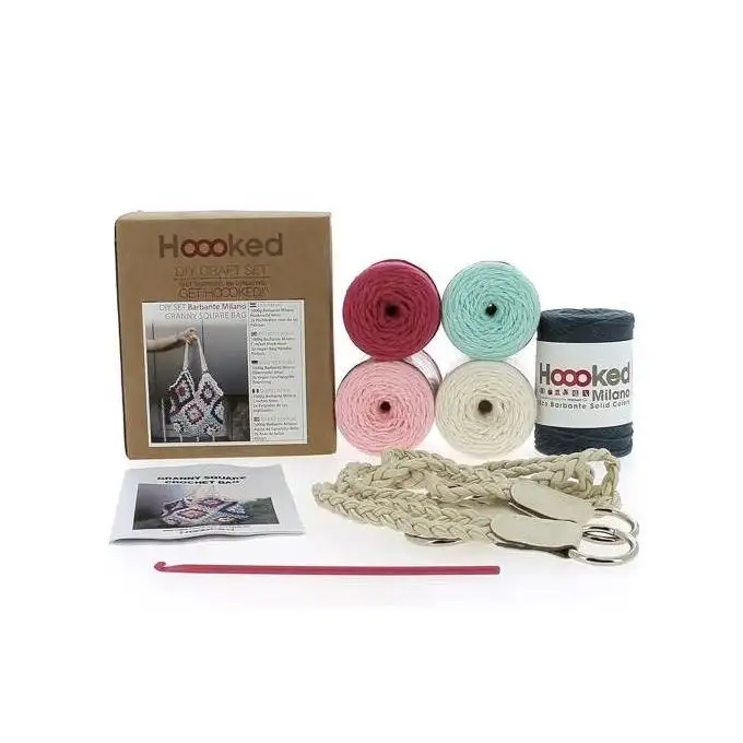 Kit uncinetto - Borsa granny square multicolore - Hoooked