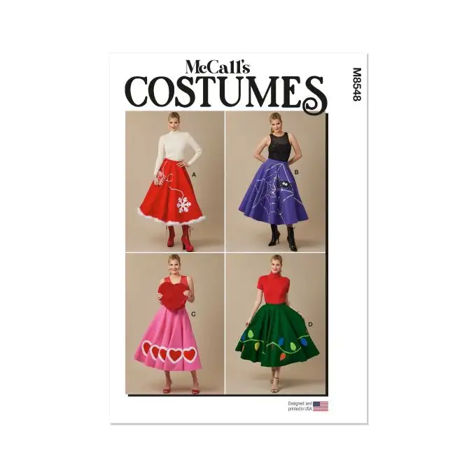 Modello Mc Call's M8548A Donna gonna circolare XS a XXL