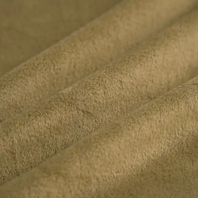 Tessuto alpfleece tinta unita kaki chiaro