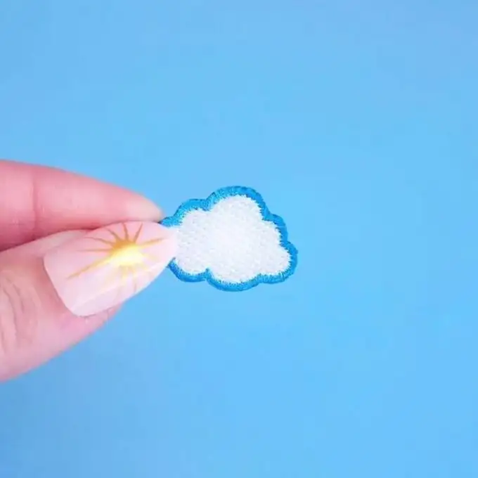 Mini patch termoadesivo nuvola blu - Maliziosa
