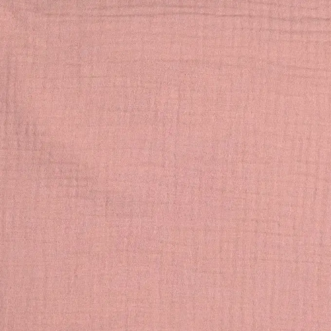 Tessuto triplo garza unito bio rosa blush