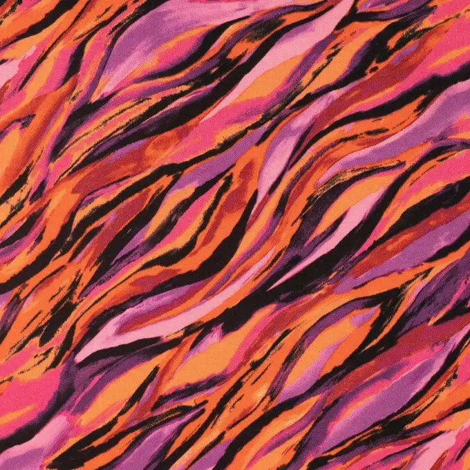 Tessuto twill viscosa stampato zebrato rosa