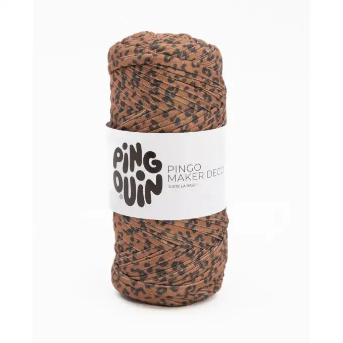Pelota di filato da maglieria Maker Déco léo fauve - Pingouin
