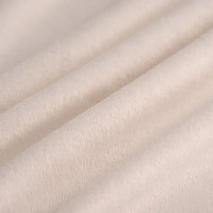 Tessuto alpfleece tinta unita ecru