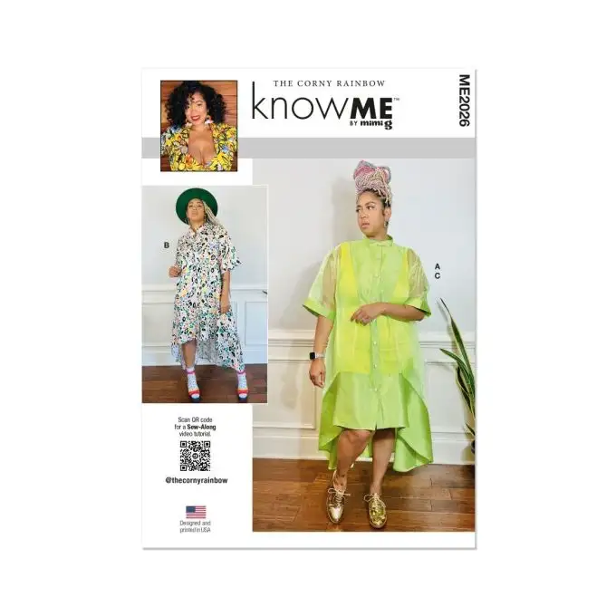 Abito camicia e abito canotta in maglia per donne 36-44 Patron Know Me ME2026K5