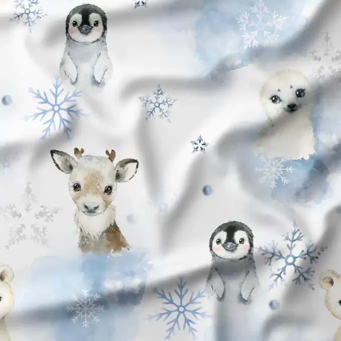 Tessuto di cotone stampato Banchisa – Bambini – Certificato Oeko-Tex®