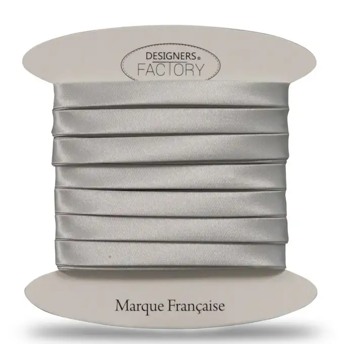 Nastri in sbieco di raso argento 9mm - 10 metri - designers-factory