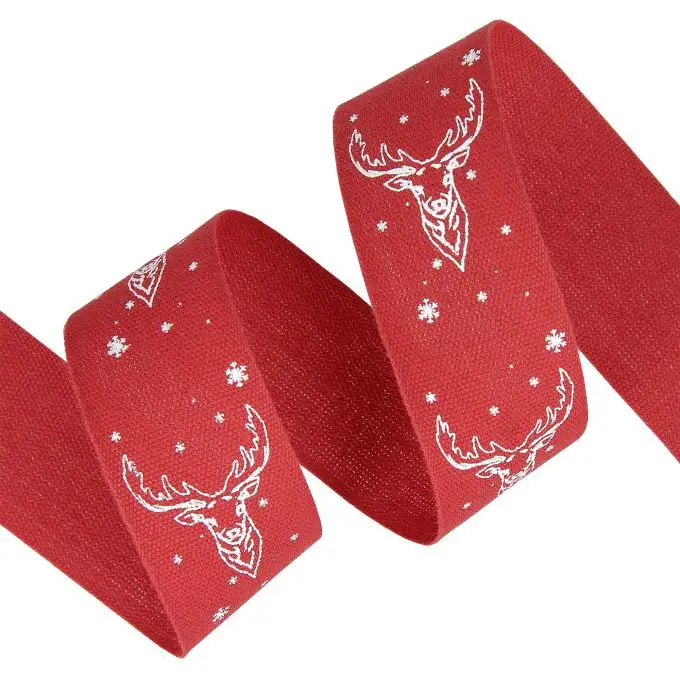 Nastro di Natale cervo rosso 30 cm